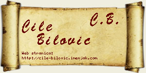 Ćile Bilović vizit kartica